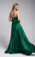 A-Line Spaghetti Prom Gown with Long Flowing Skirt back in Green